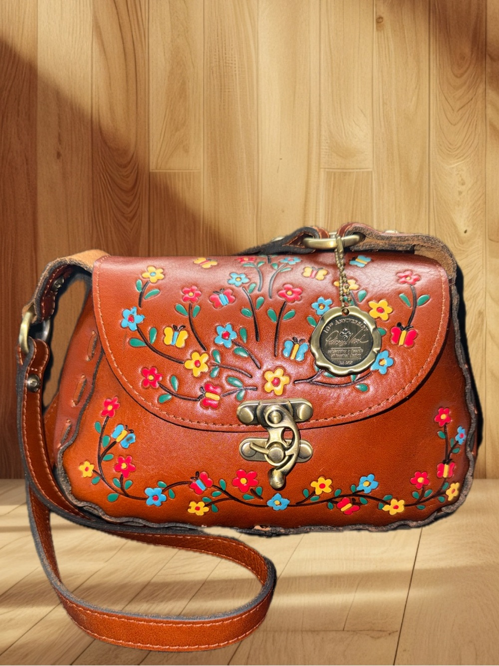 Patricia Nash Micaela Baguette Flap Crossbody Bag